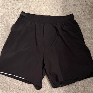 lululemon athletica Men's Black Athletic Running Shorts